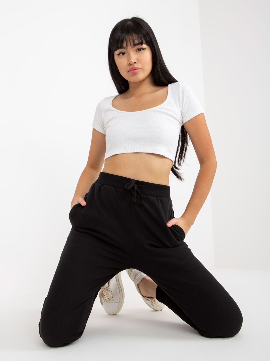 Schwarze gefütterte Jogginghose mit Bindung MAYFLIES