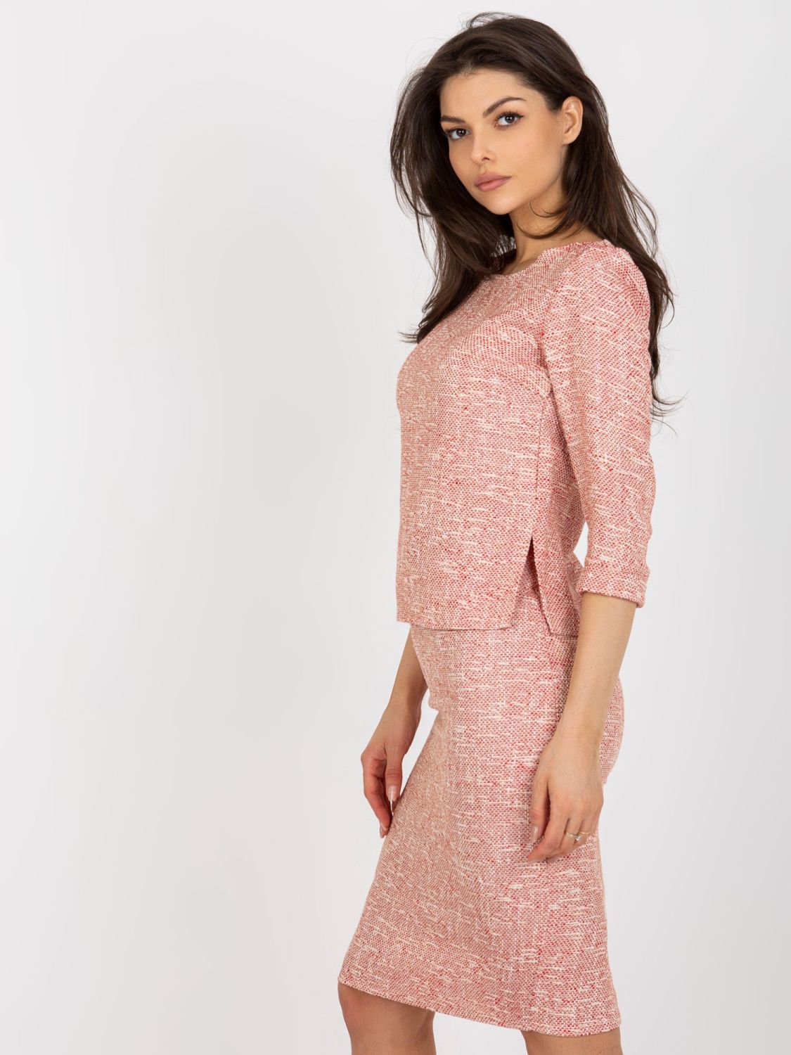 Elegante rote Bluse mit 3/4-Ärmeln