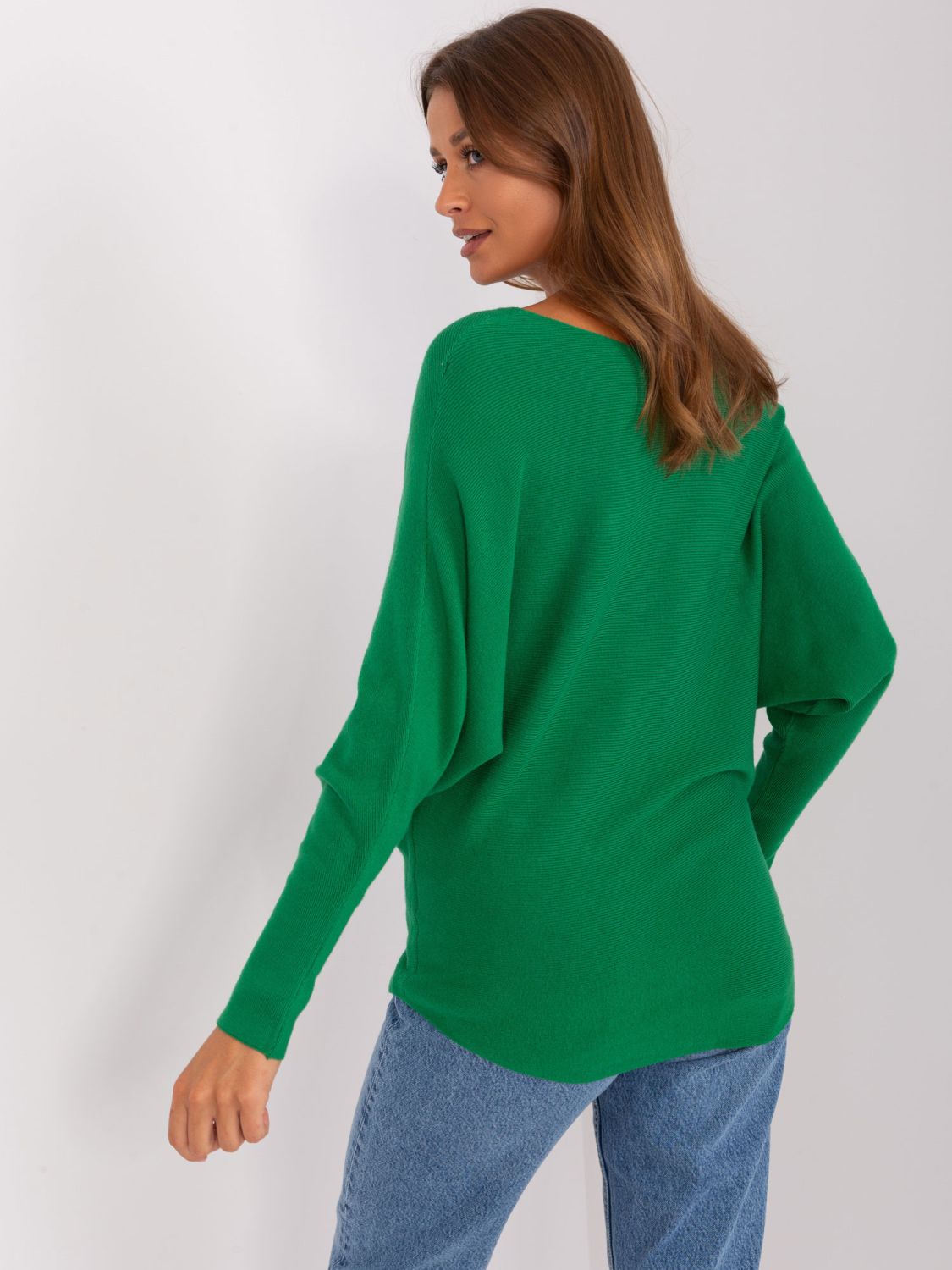 Grüner Damen Oversize Pullover mit Viskose