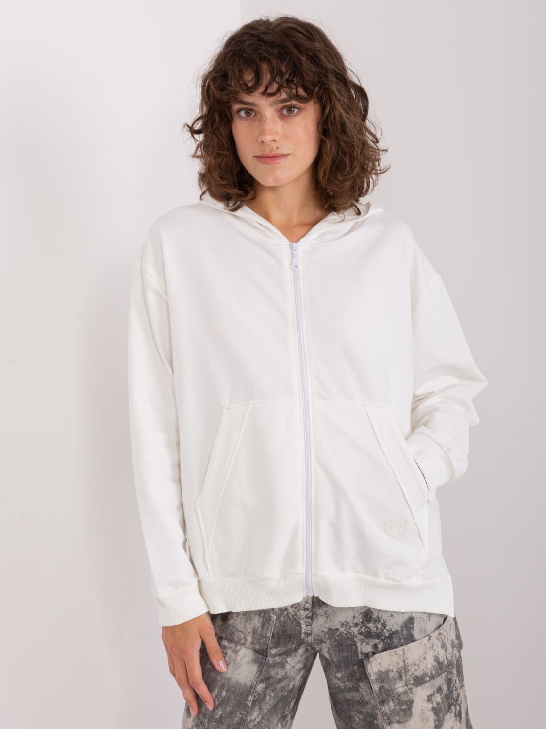 Ecru Damen Hoodie mit Kapuze