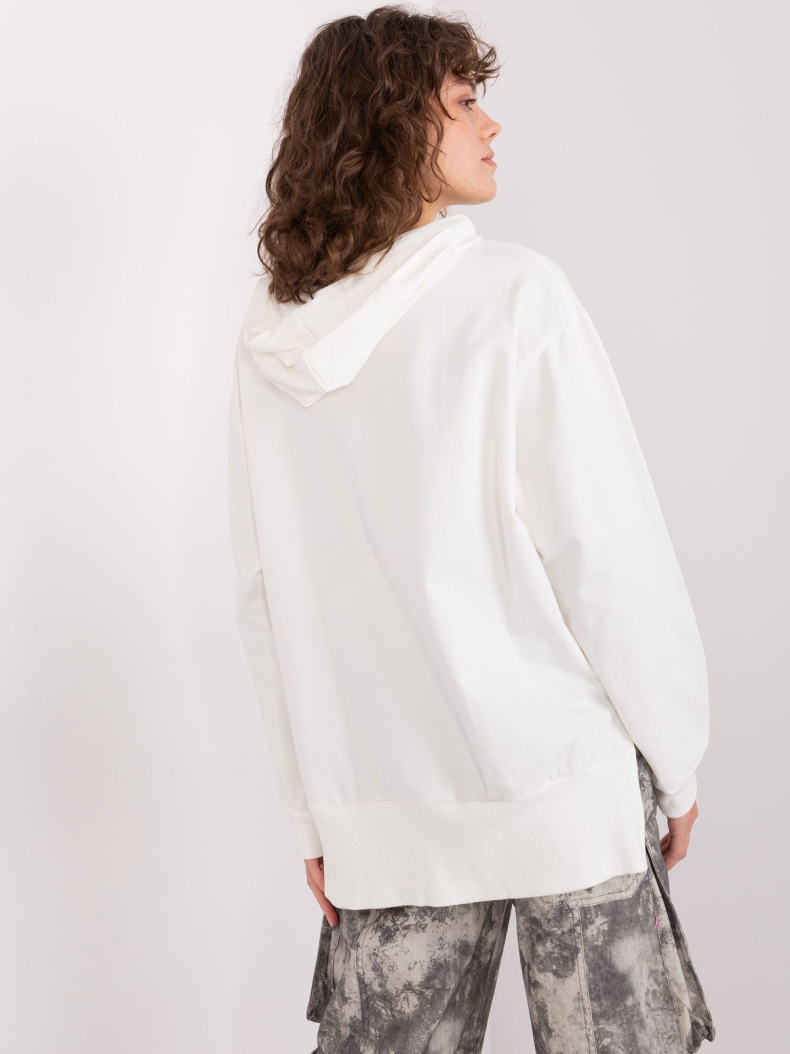 Ecru Damen Hoodie mit Kapuze