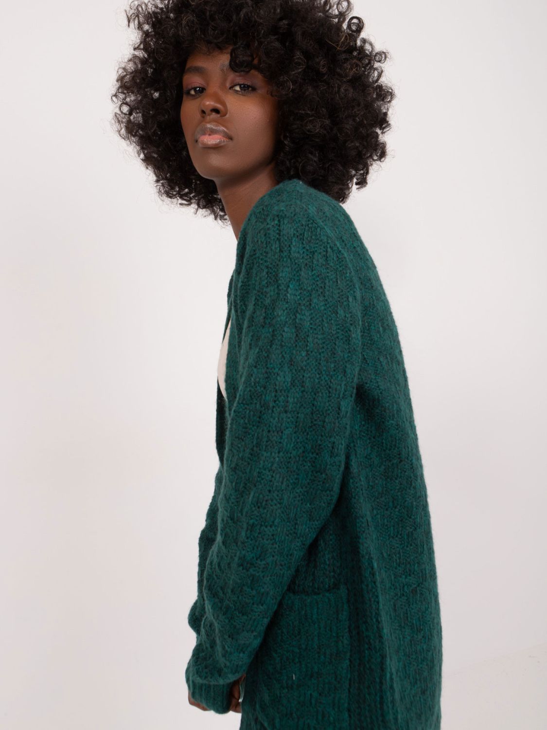 Stylischer Kardigan in Dunkelgrün