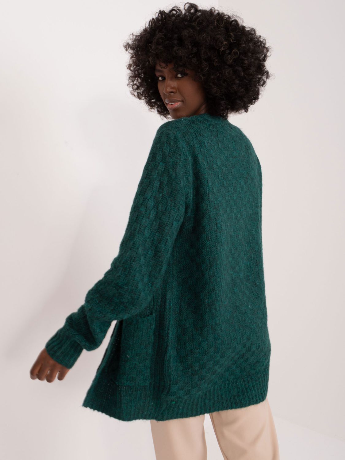 Stylischer Kardigan in Dunkelgrün