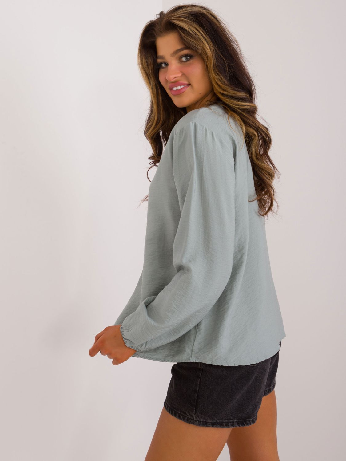 Bequeme Bluse mit Puffärmeln