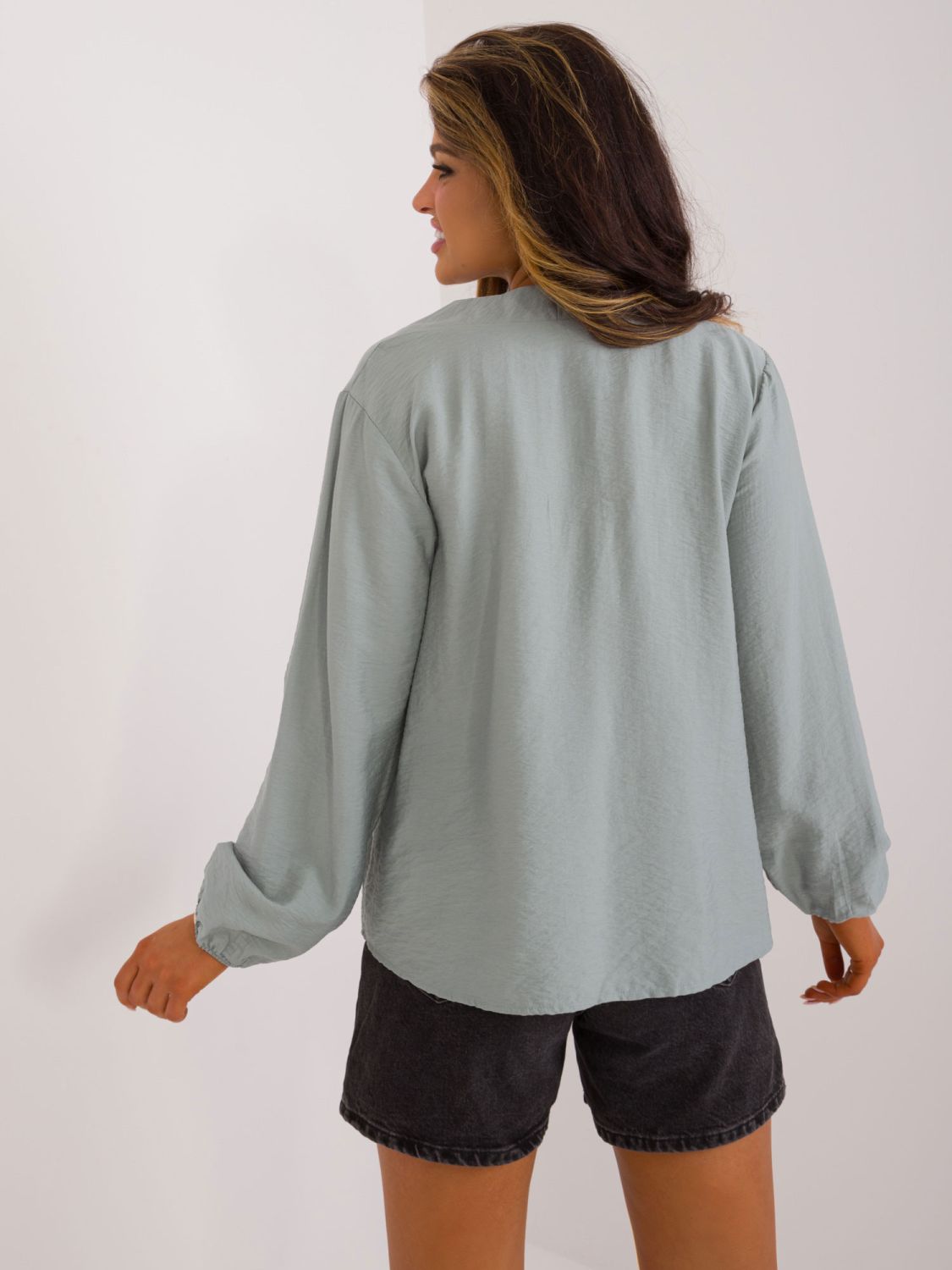 Bequeme Bluse mit Puffärmeln