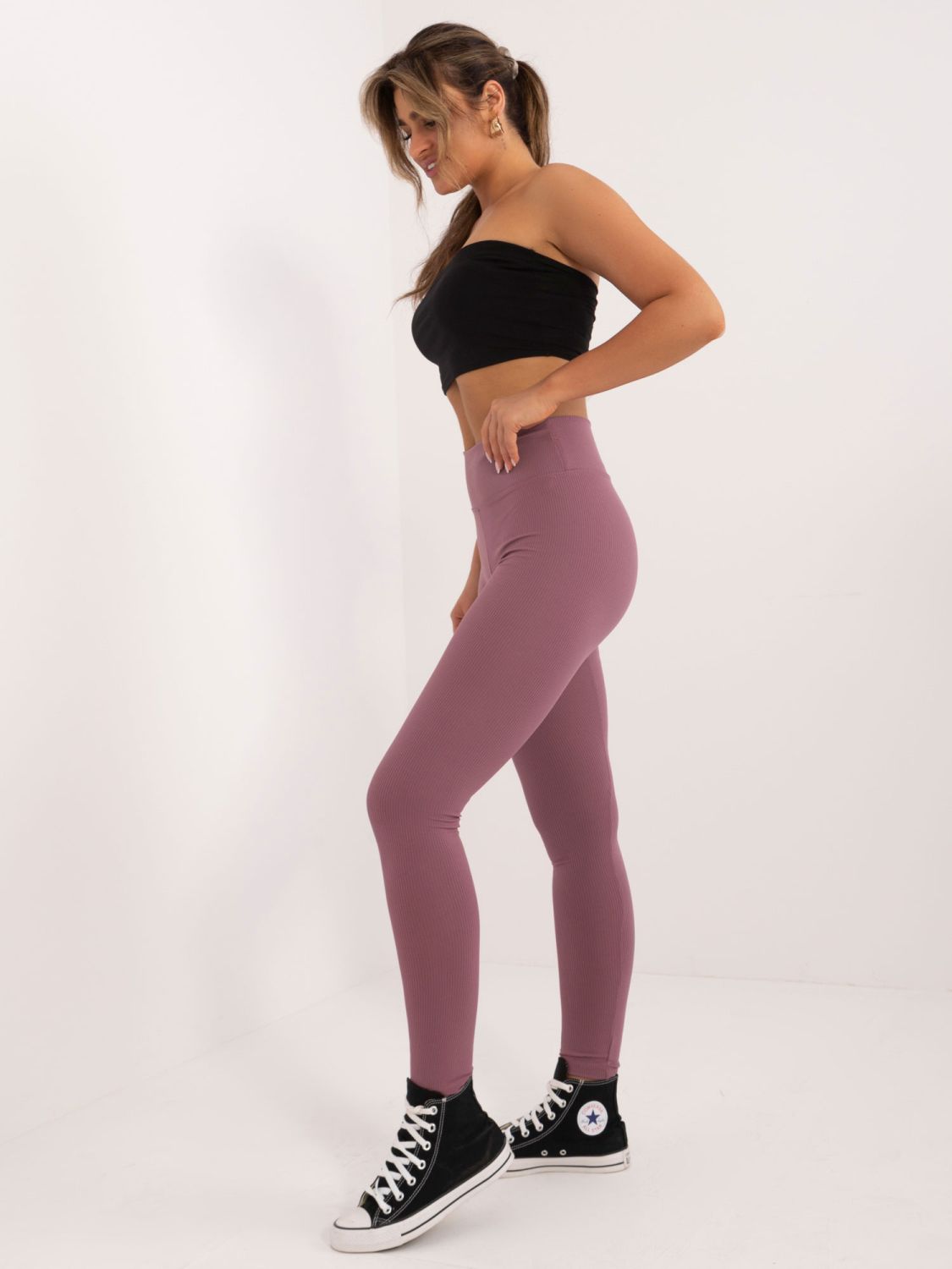 Stylische Leggings in Dunkelrosa