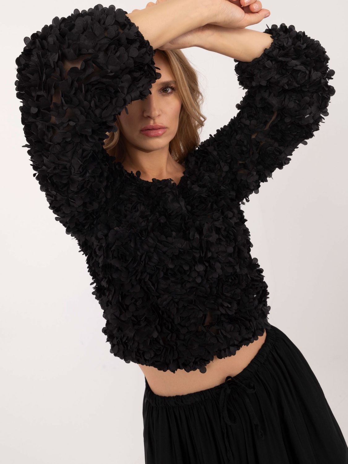 Elegante Bluse mit langen Ärmeln