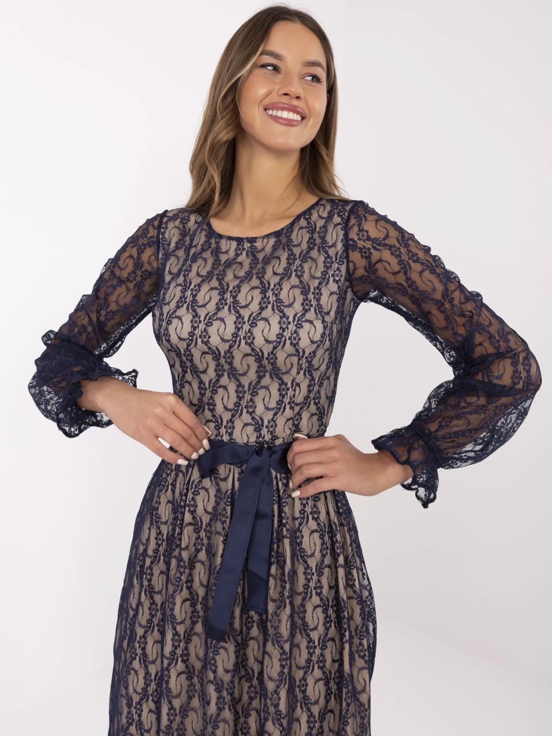 Elegantes blaues Cocktailkleid