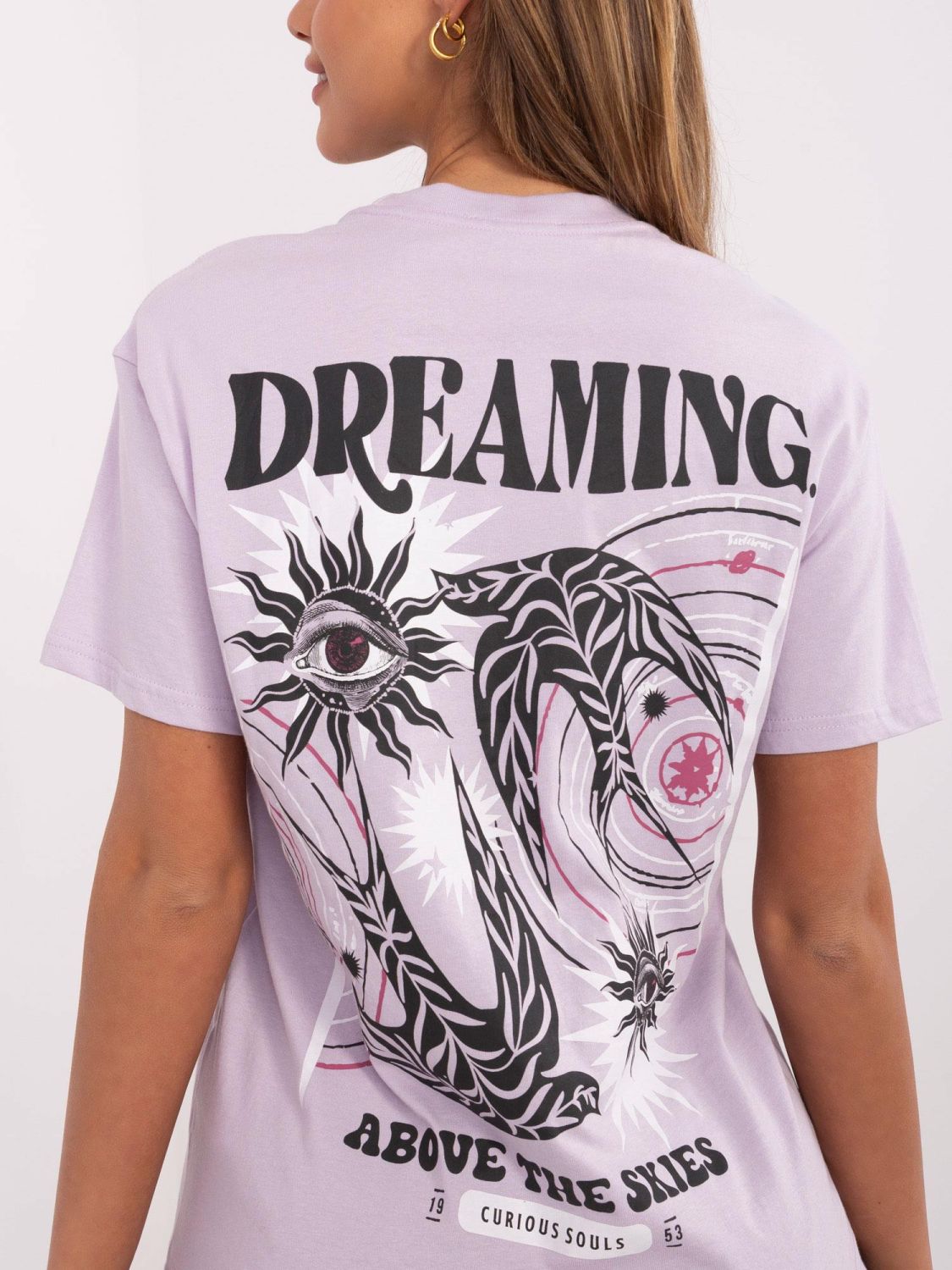 Stylisches lila T-Shirt mit Druck