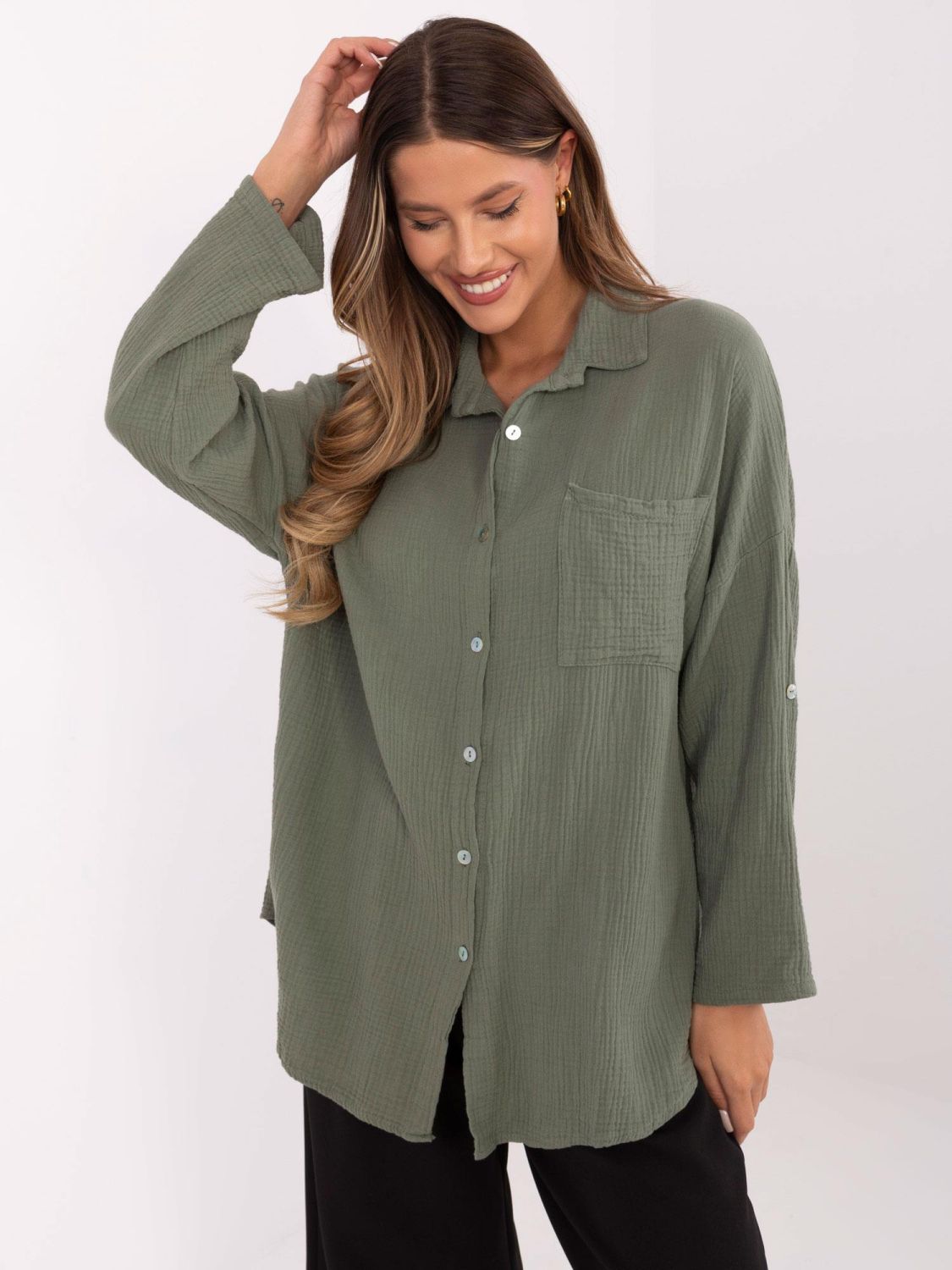Damenbluse in Khaki