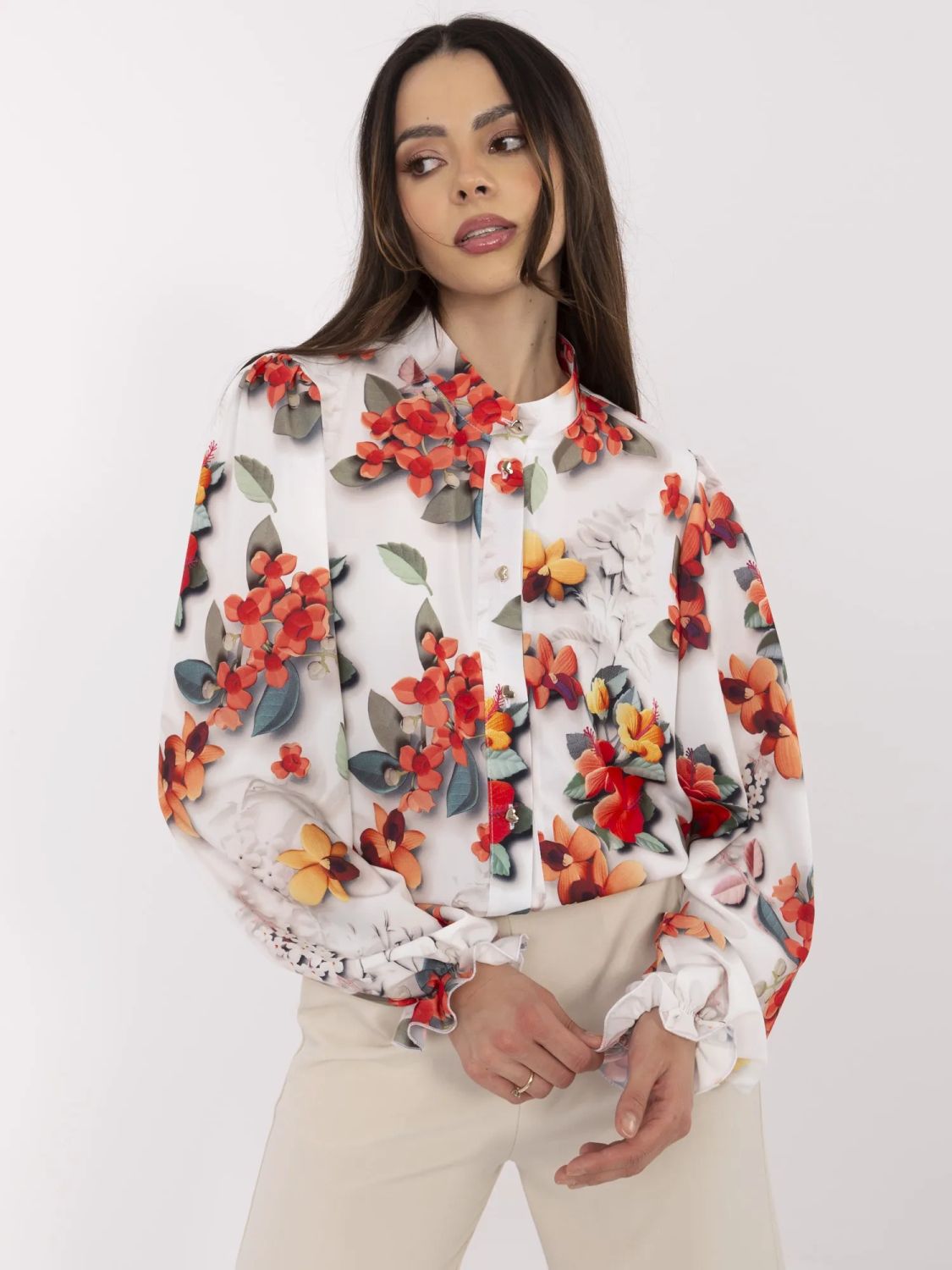 Elegante Bluse mit Blumenmuster