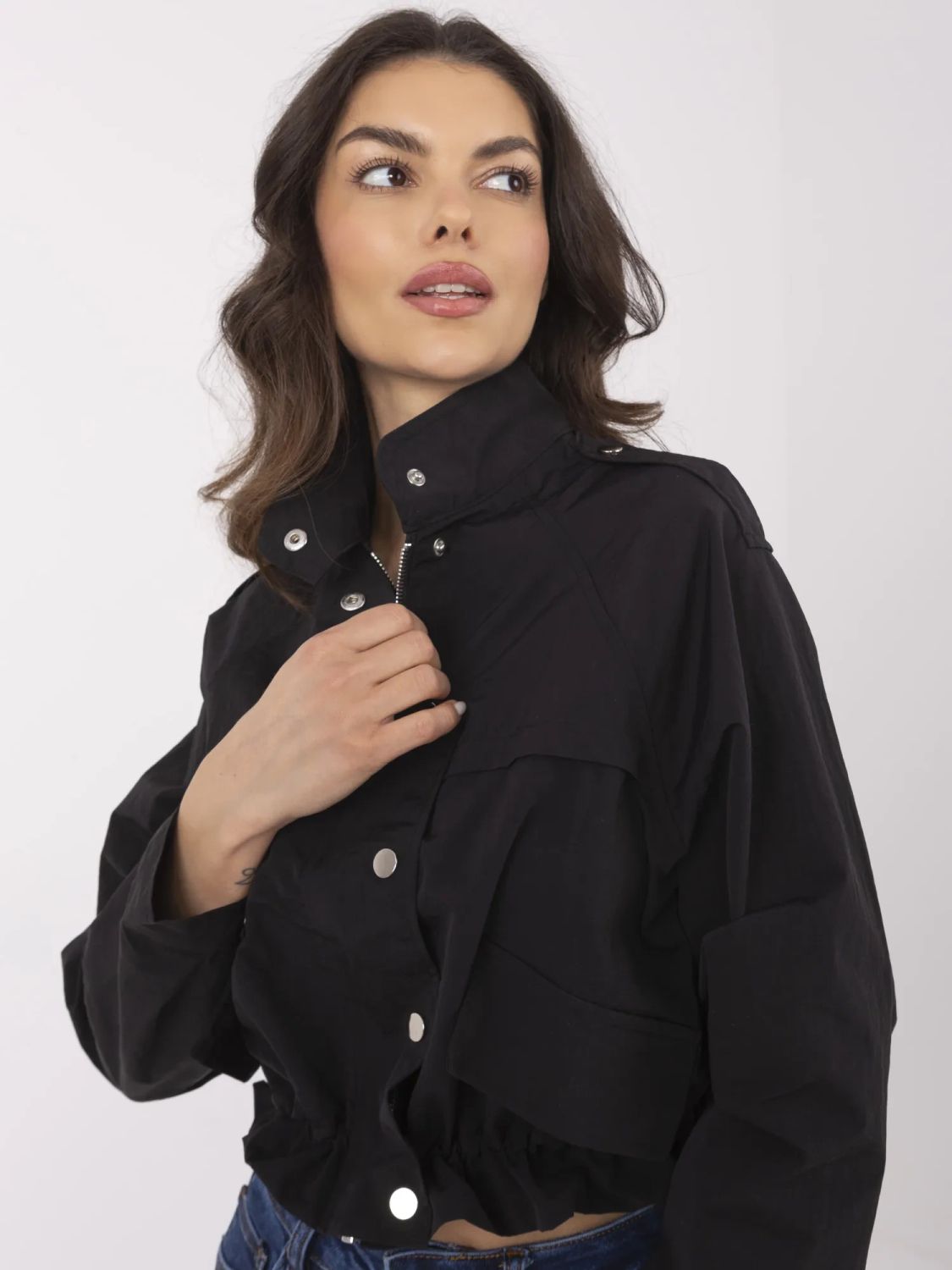 Schwarze Übergangsjacke
