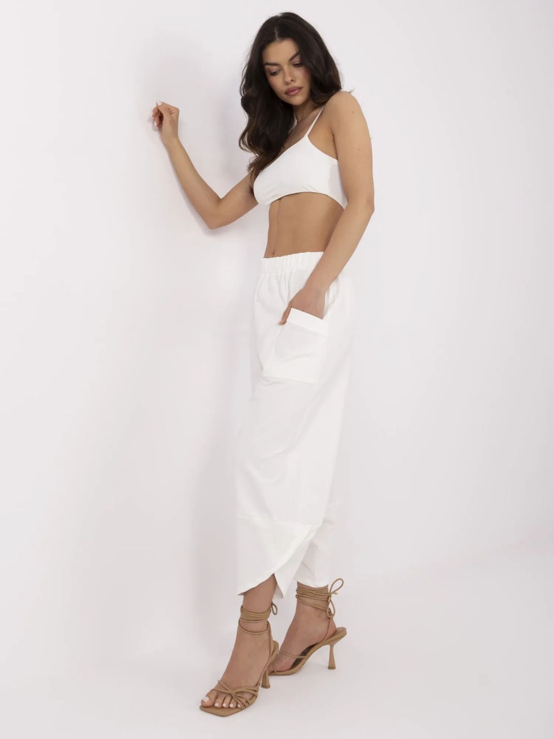 Stylische Jogginghose in Ecru