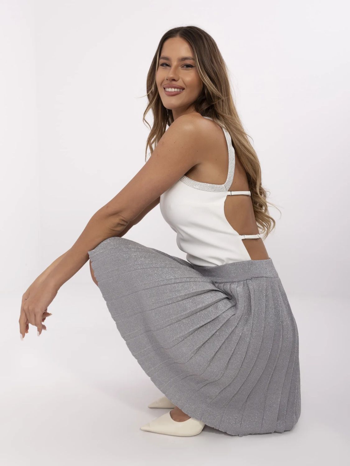 Stylische Minirock in Grau