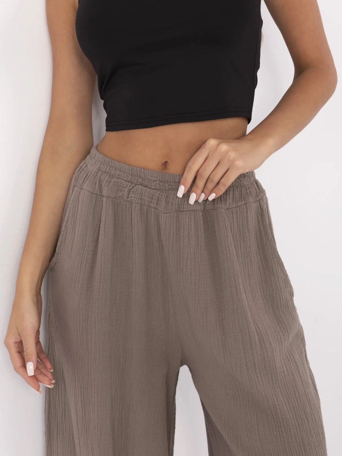 Braune Palazzo-Hosen