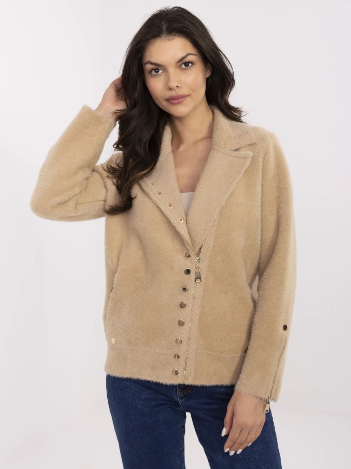 Beige Übergangsjacke