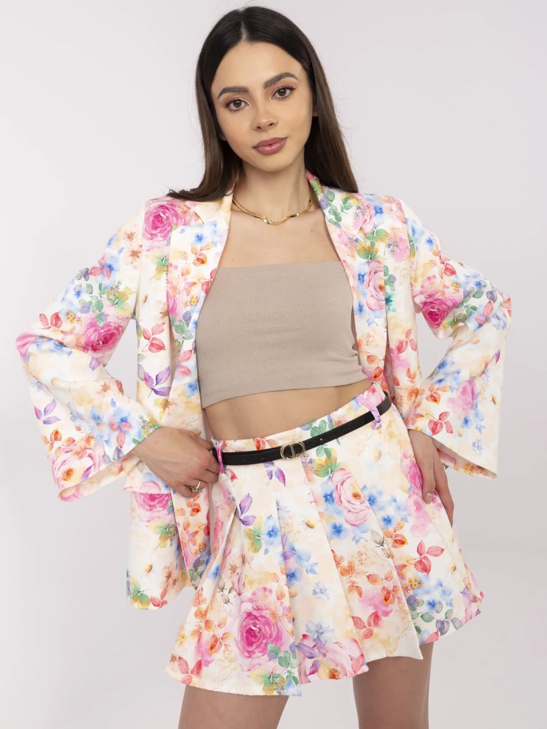 Eleganter Komplett mit Blumenmuster