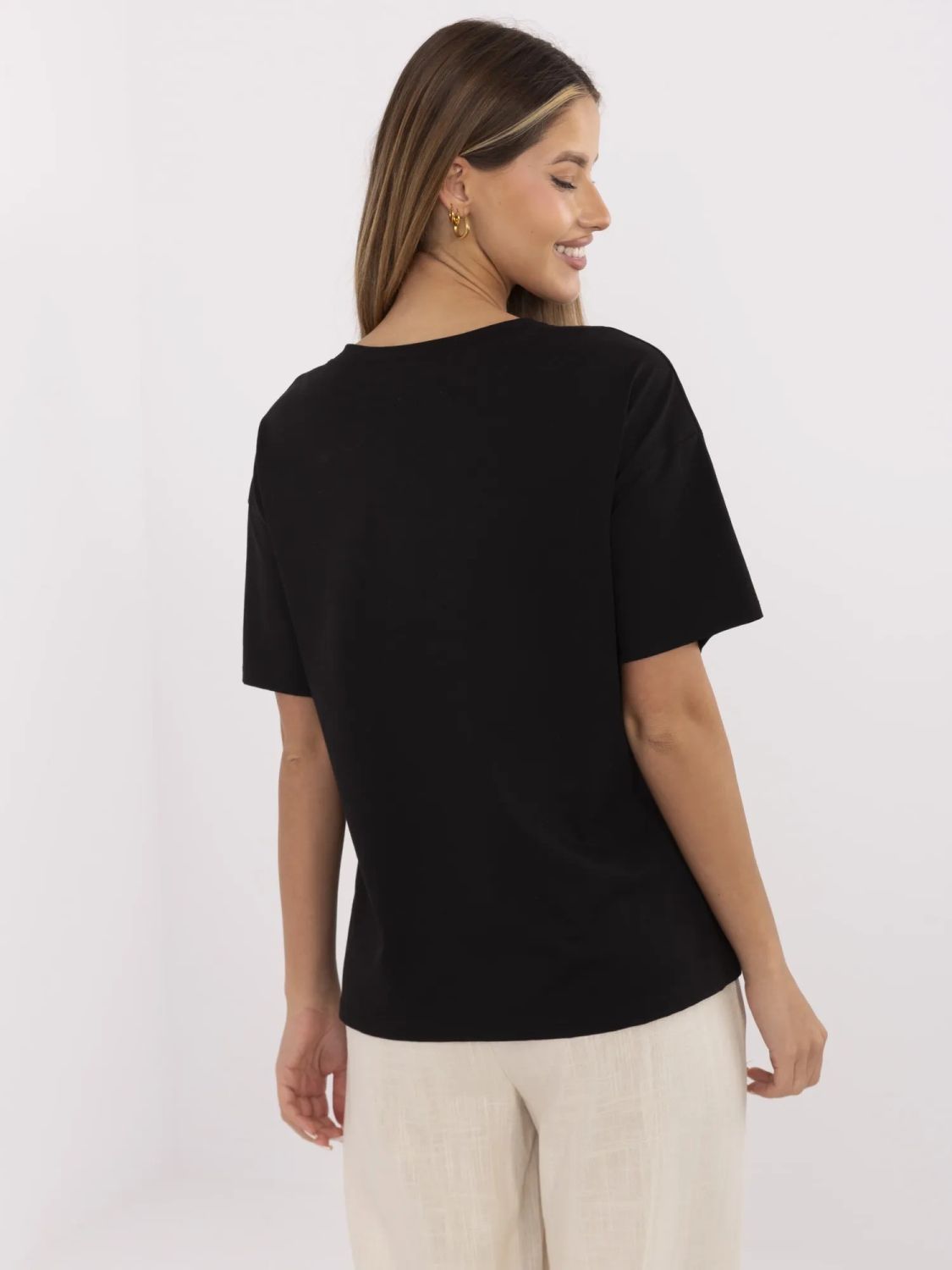 Stylisches schwarzes T-Shirt mit Druck