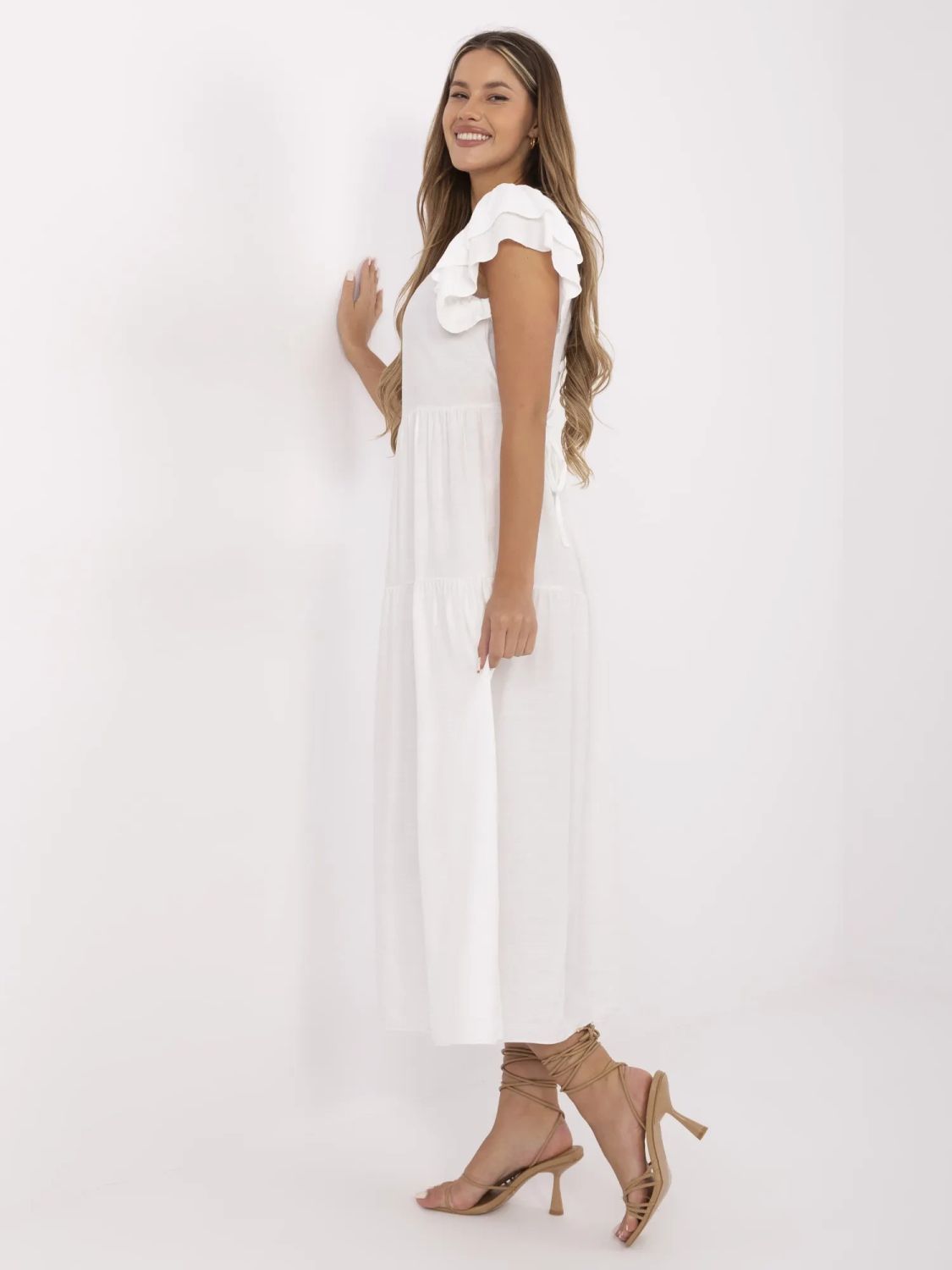 Elegantes Midi-Kleid mit Volants