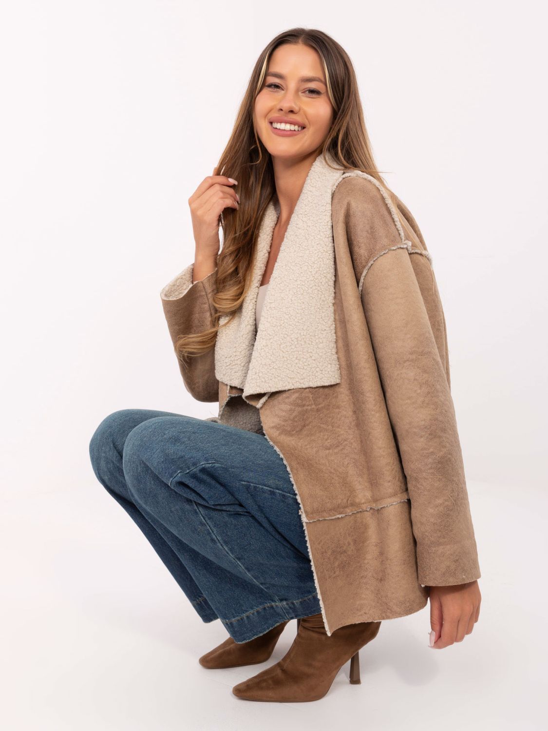 Beige Übergangsjacke