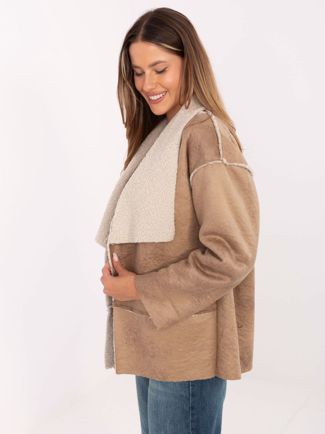 Beige Übergangsjacke