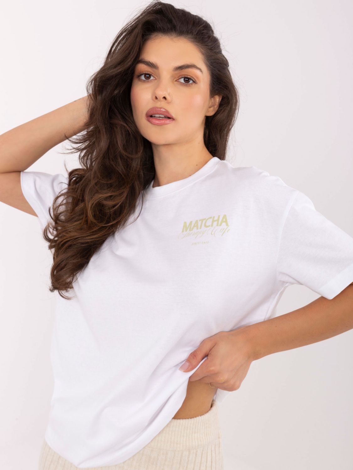 Weißes T-Shirt mit Druck