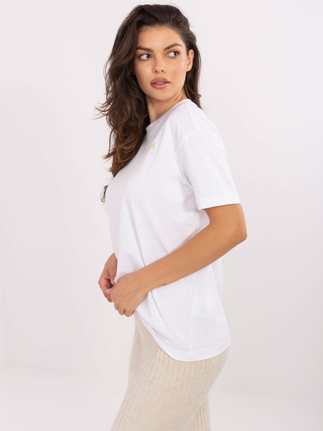 Weißes T-Shirt mit Druck