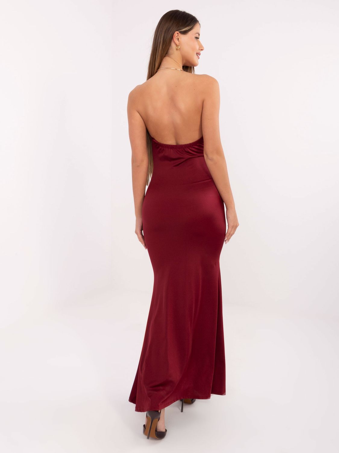 Elegantes Maxi-Kleid in Bordeaux