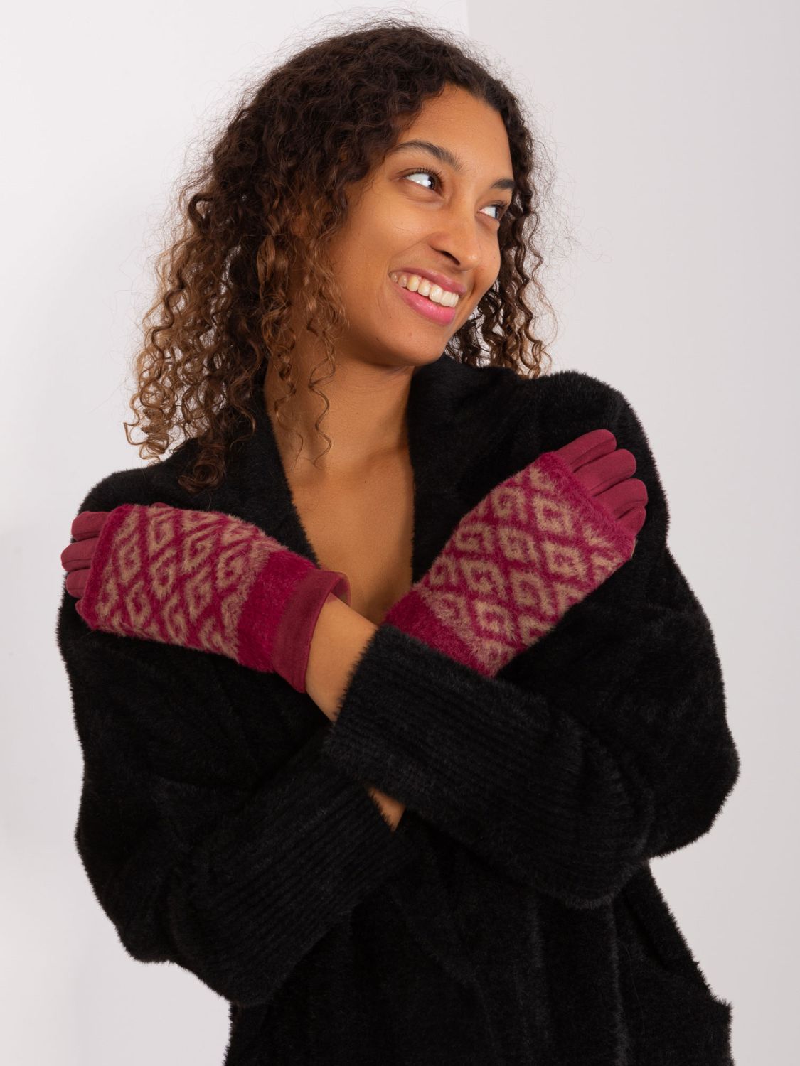 Stylische Handschuhe in Bordeaux