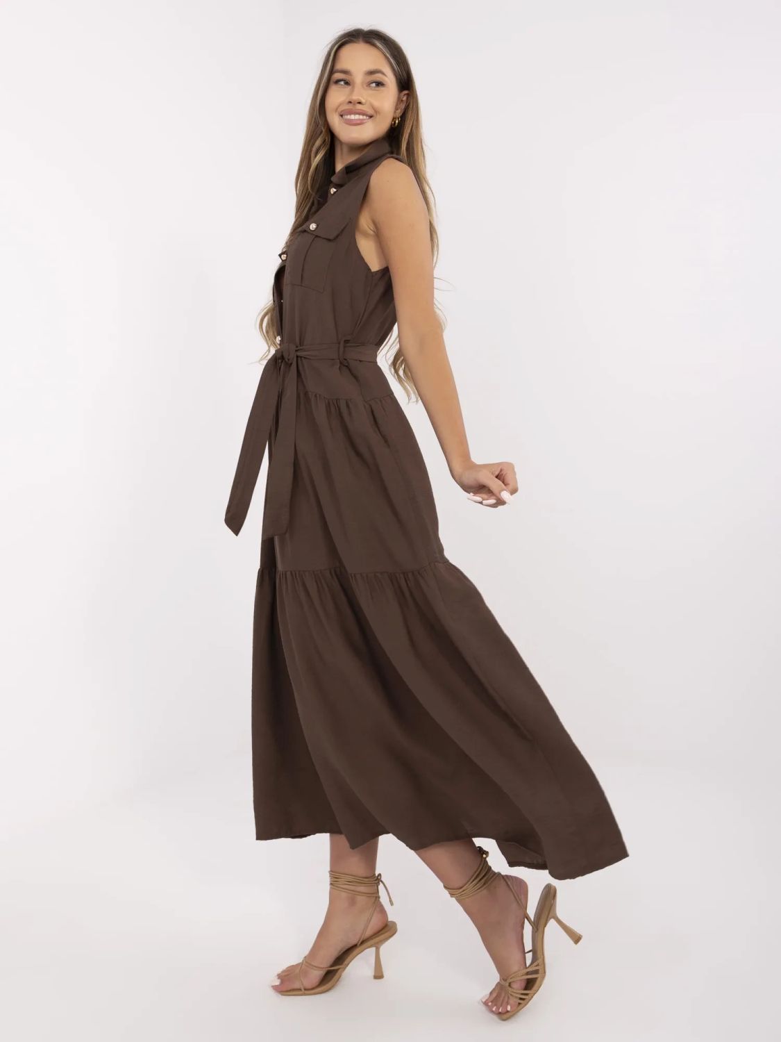 Elegantes Maxikleid mit Volants