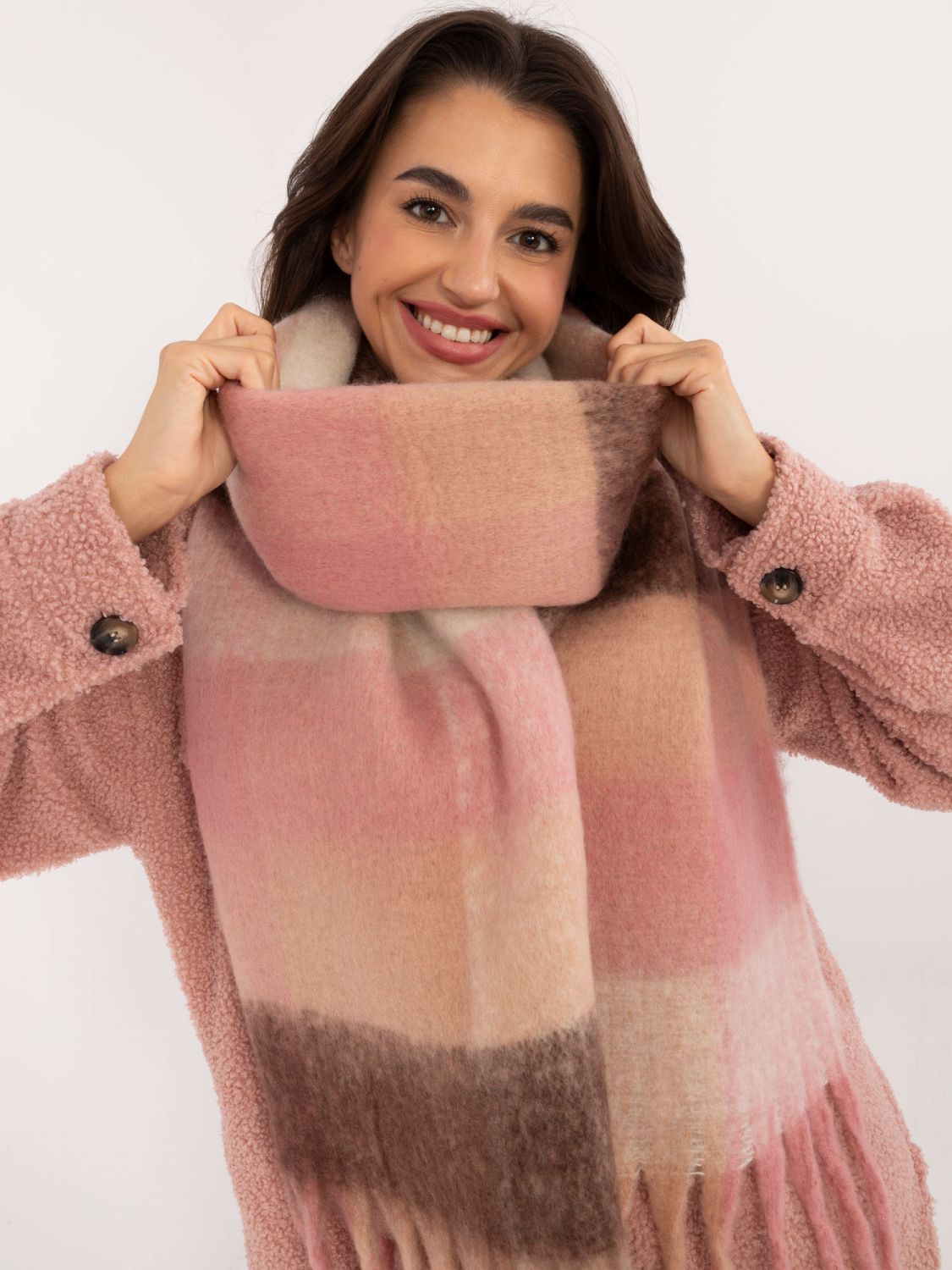 Eleganter Schal in Dunkelrosa