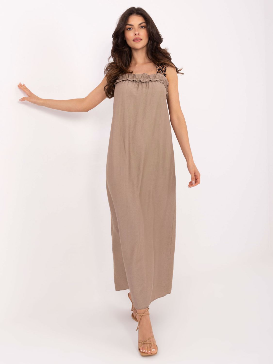 Maxikleid in Beige