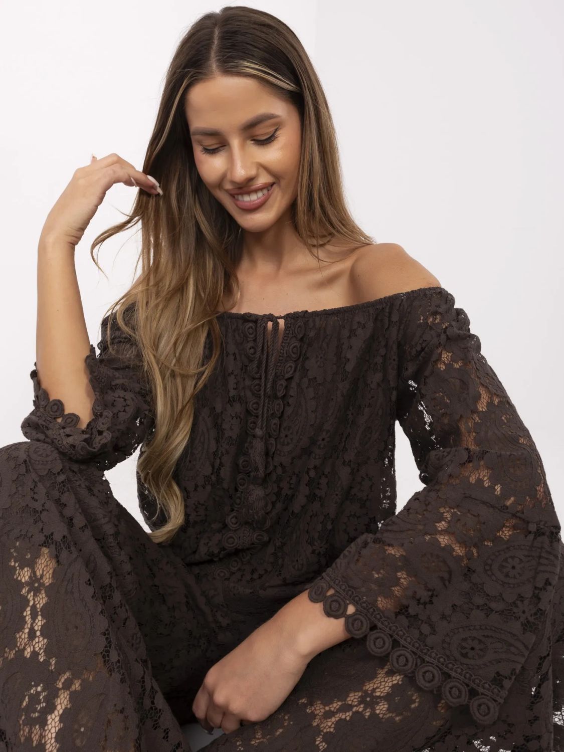 Elegante Bluse im Boho-Stil