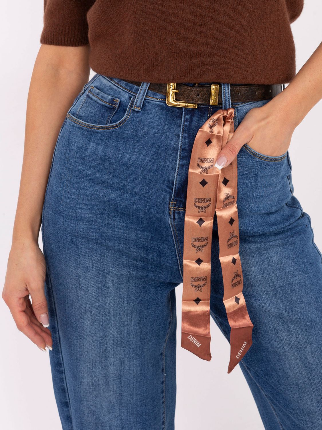 Damen-Balloon-Fit-Jeans mit hohem Bund, dunkelblau