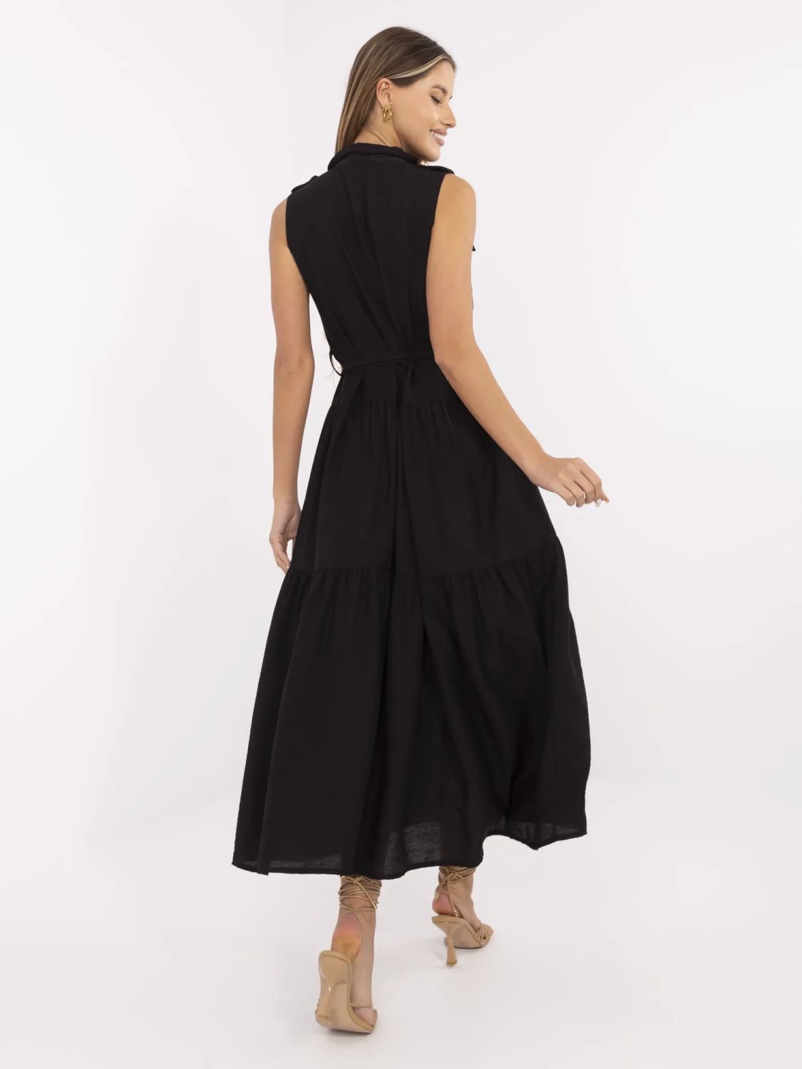 Elegantes Maxikleid mit Volants