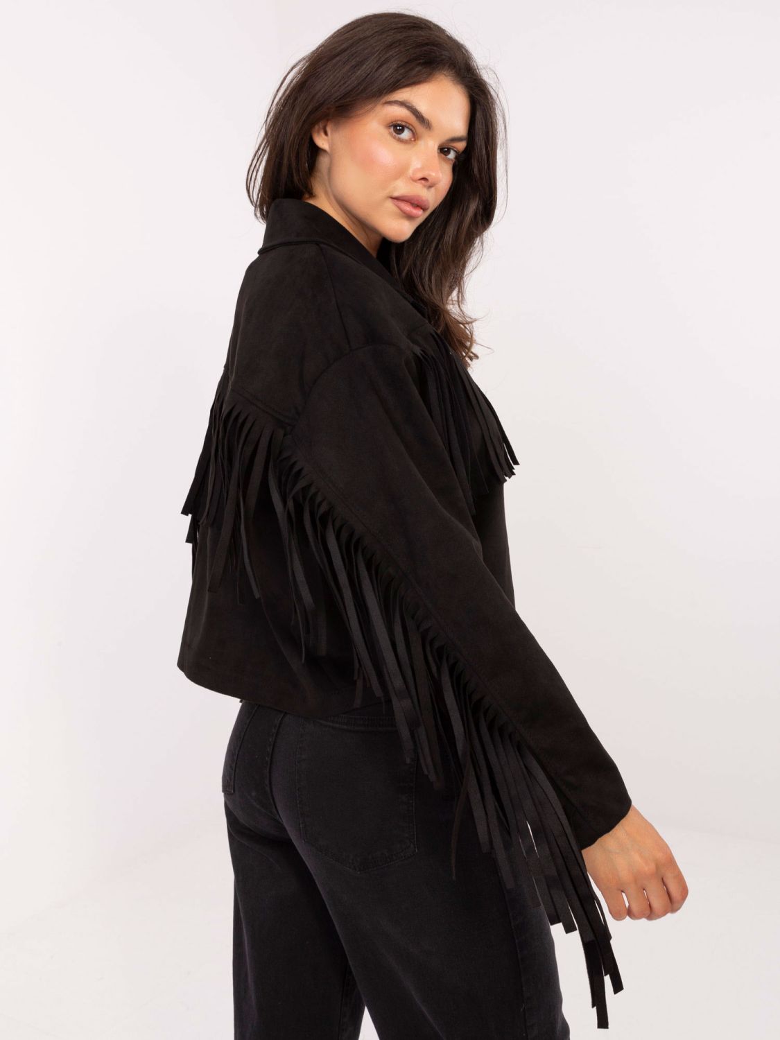 Stylische schwarze Übergangsjacke