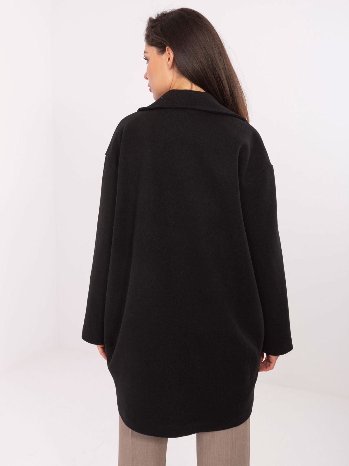 Eleganter schwarzer Übergangsmantel