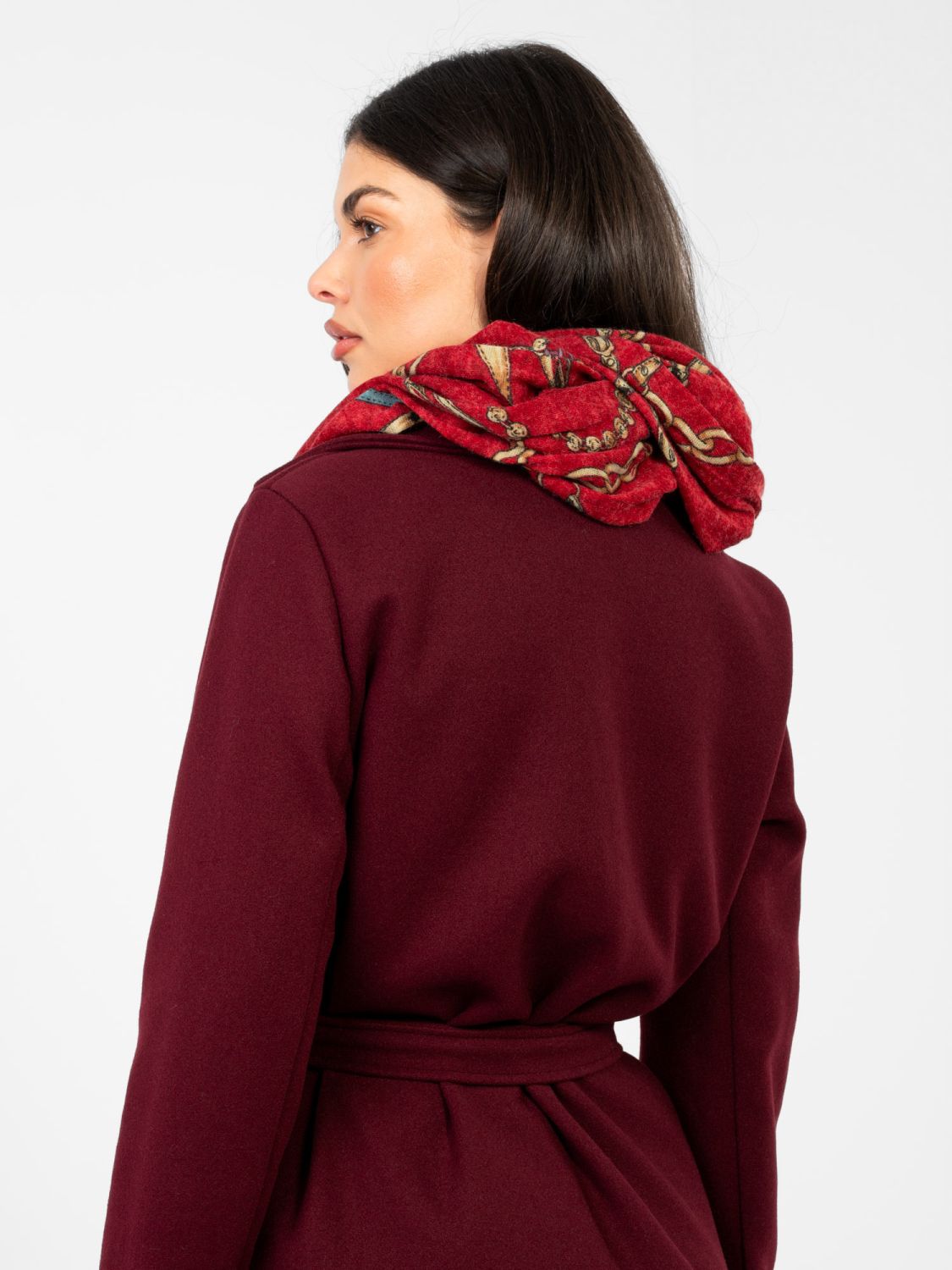 Rotes Tuch mit Print
