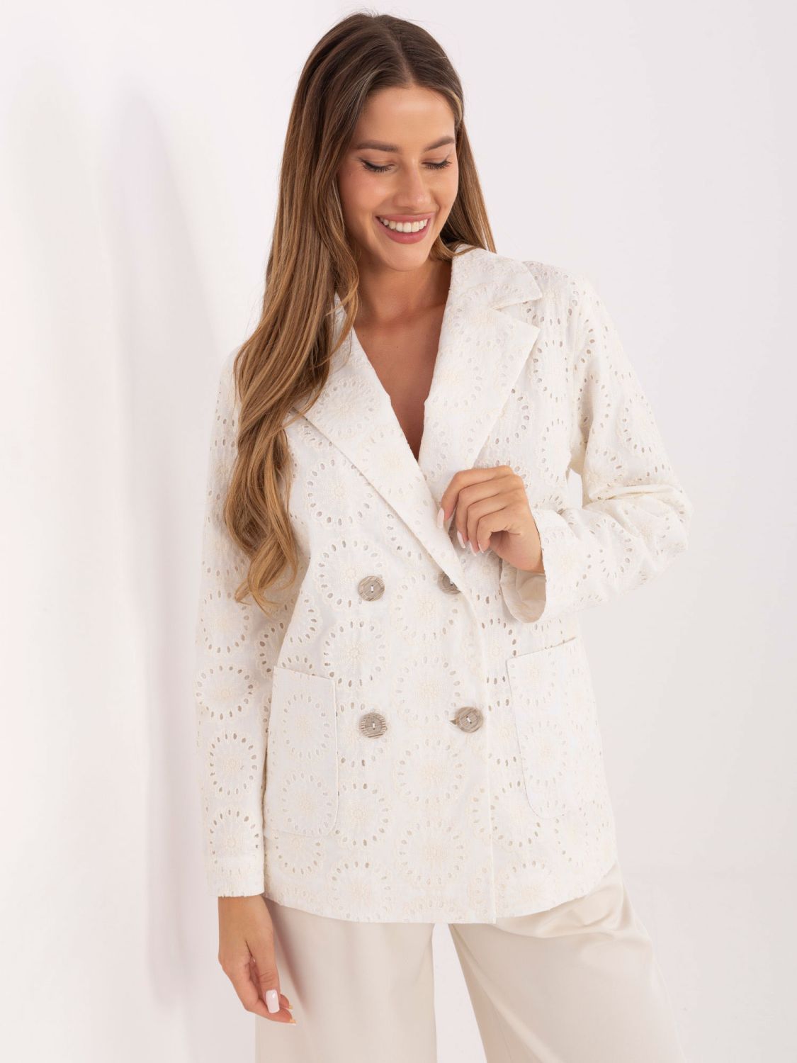 Elegante ecru Jacke