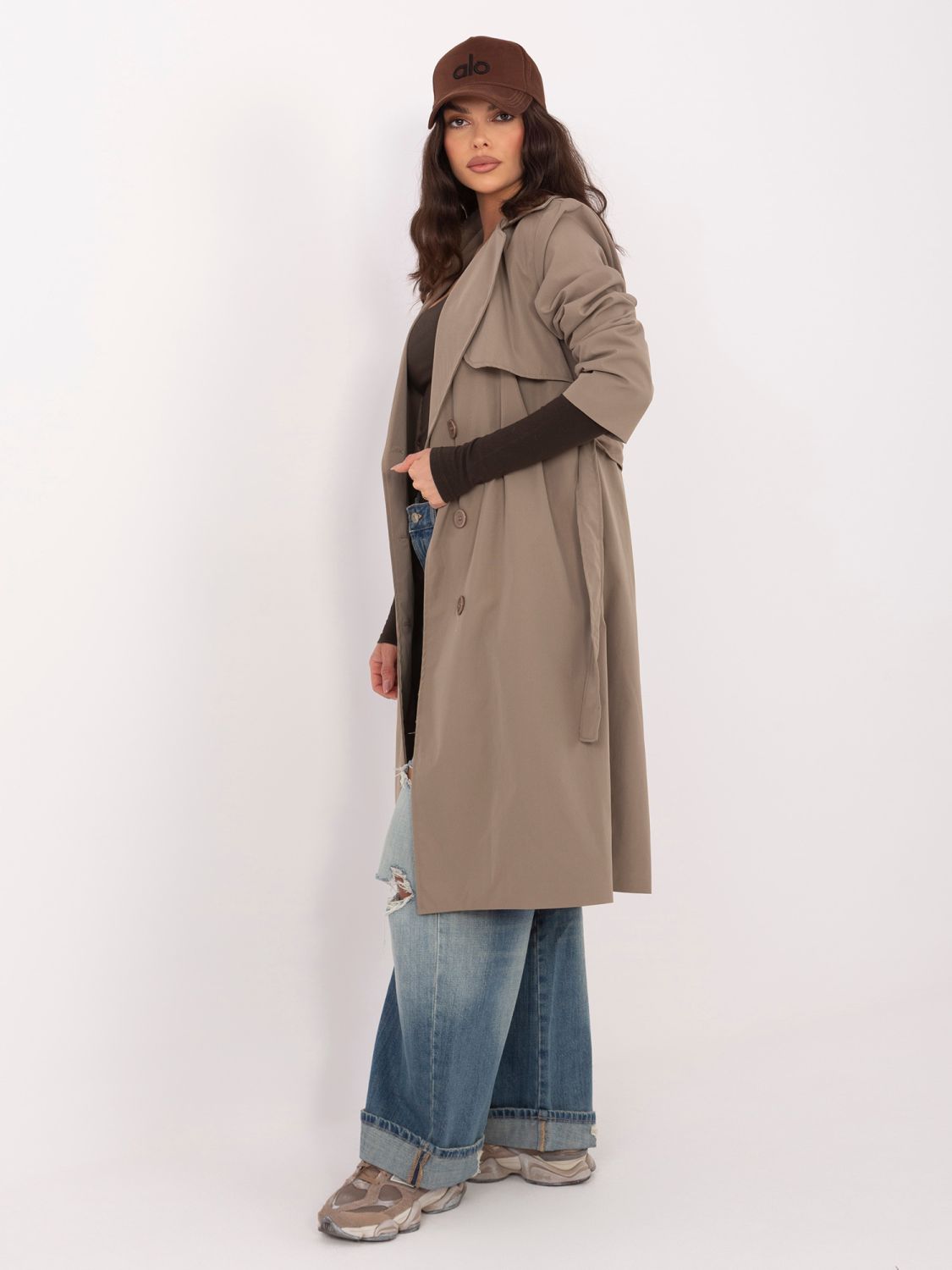 Eleganter Übergangstrenchcoat in Beige