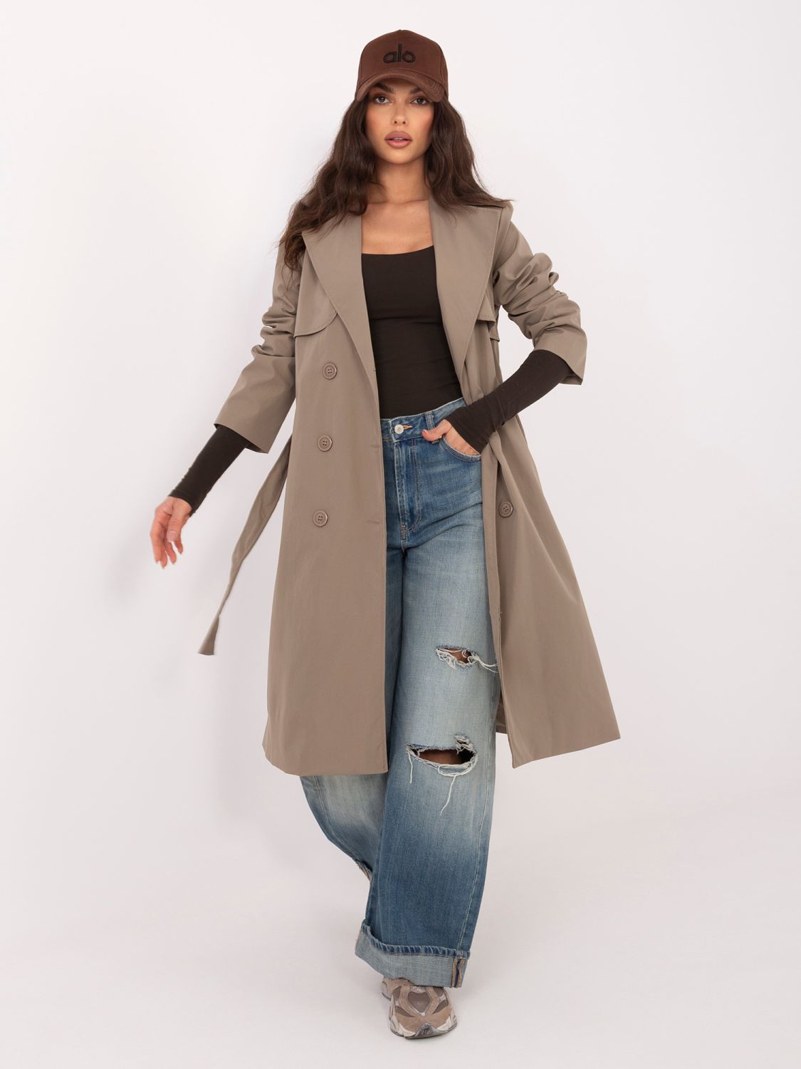 Eleganter Übergangstrenchcoat in Beige