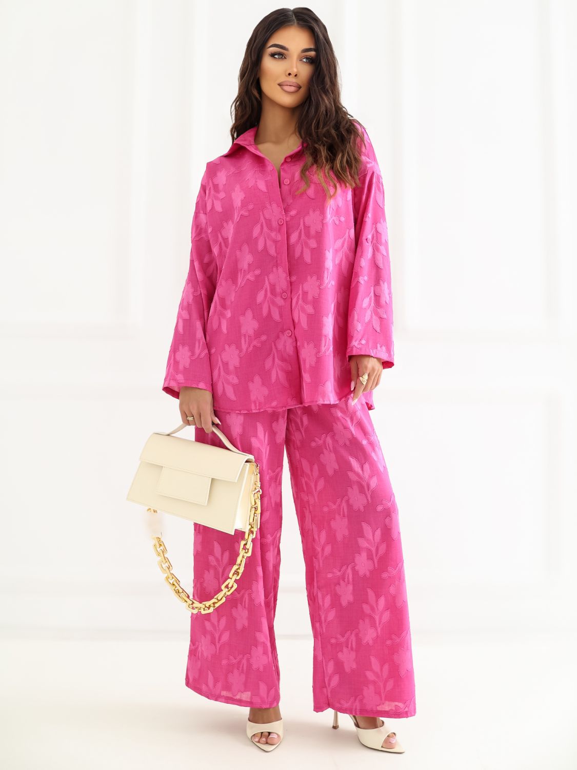 Rosa Set mit Hemd und Hose