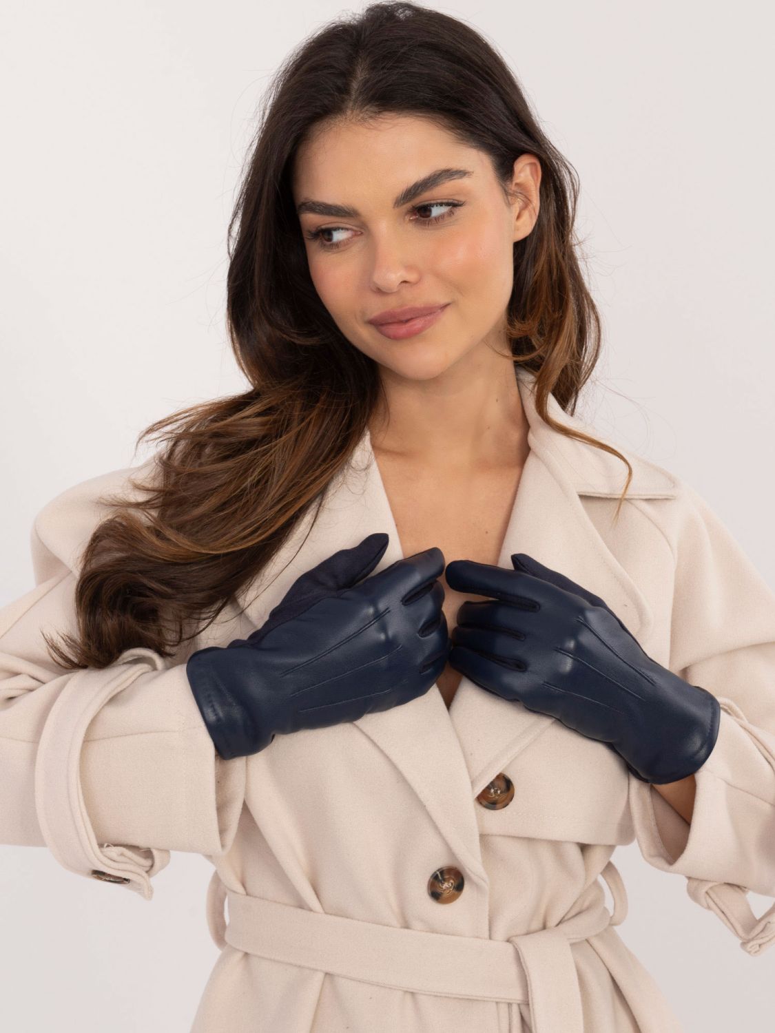 Glatte Handschuhe mit warmer Fütterung