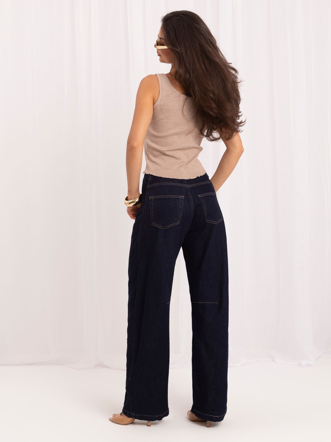 Ballon-Jeans mit hohem Bund
