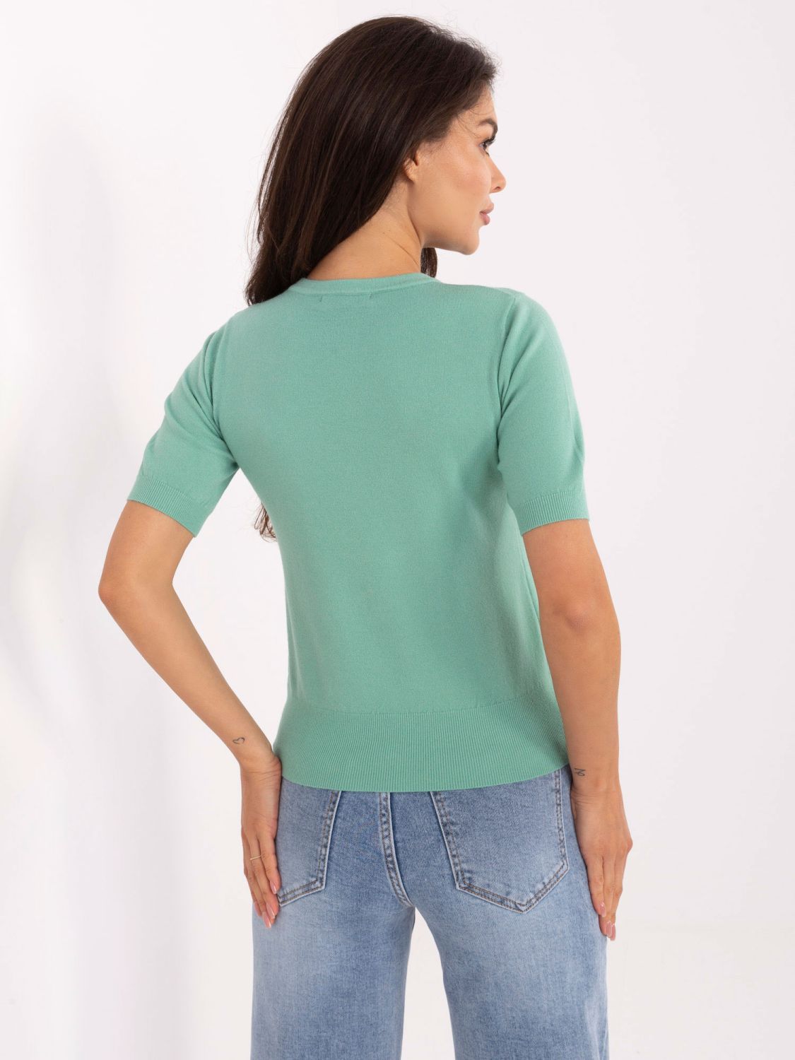 Weicher Pullover in Mintgrün