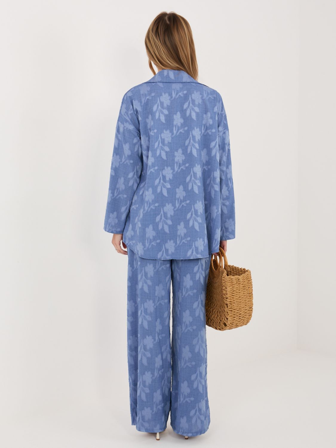 Damen-Komplettset in Blau mit Hemd und Hose