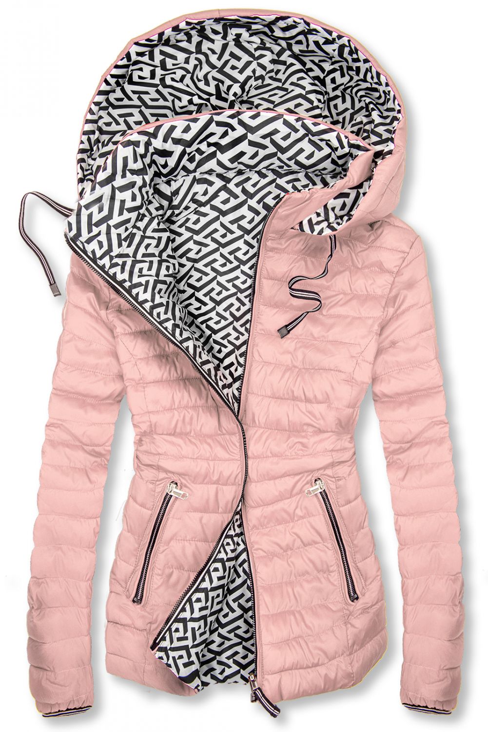 Beidseitig tragbare Übergangsjacke pink