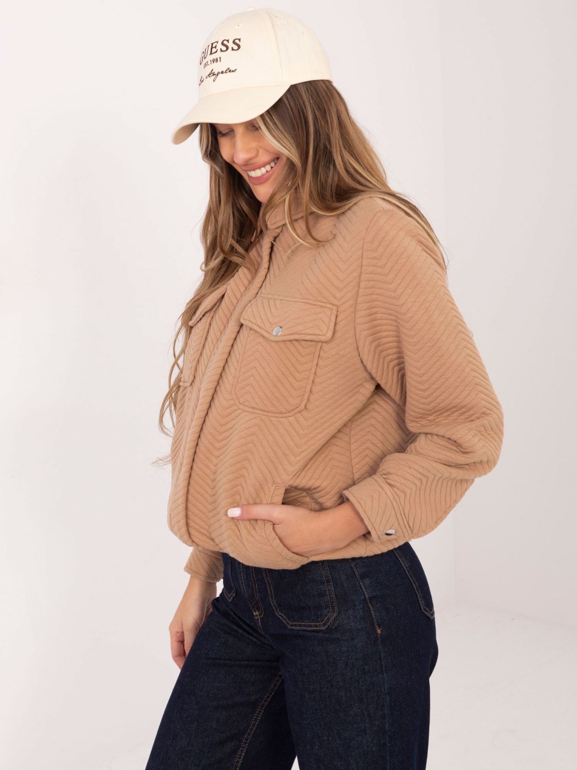 Stylische Übergangsjacke in Camel-Farbe