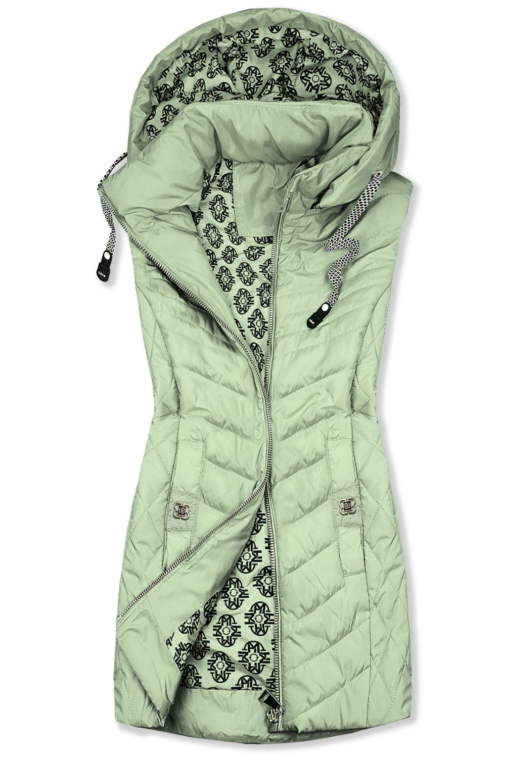 Weste mit Kapuze Mint