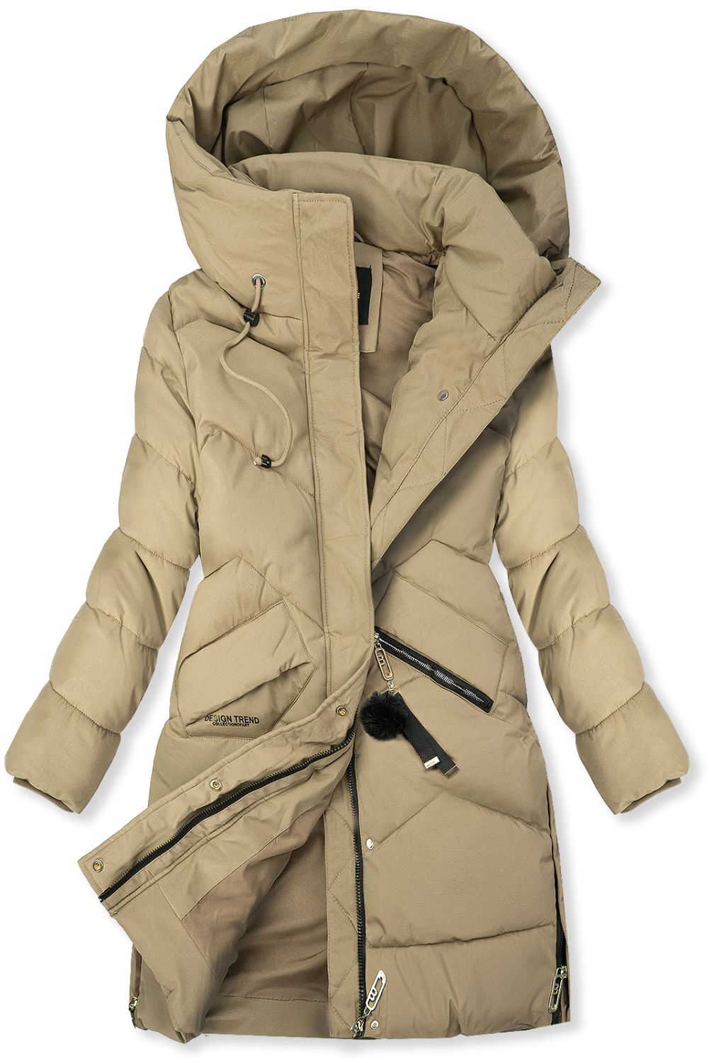 Winterjacke mit Kapuze FROST Beige